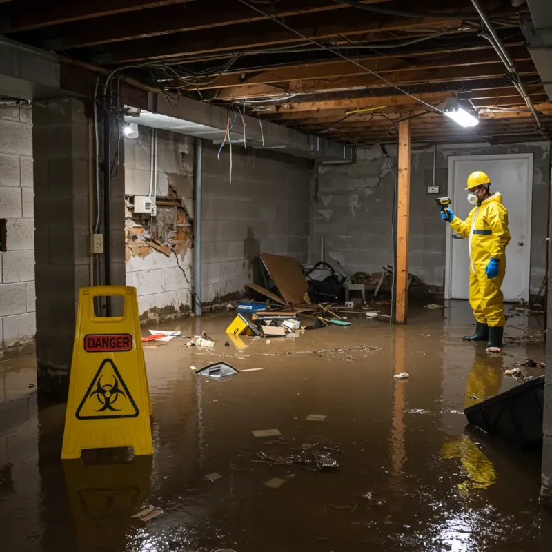 Flooded Basement Electrical Hazard in Chewelah, WA Property