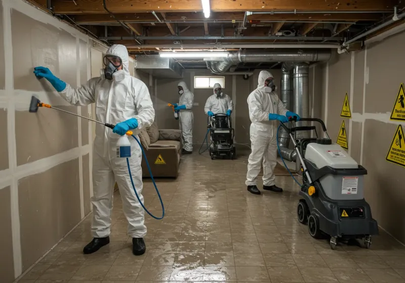 Basement Moisture Removal and Structural Drying process in Chewelah, WA
